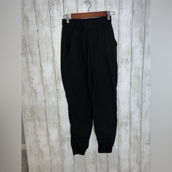 NanaMacs Joggers Pockets Black Size XL Super Stretchy has Drawstring - Picture 2 of 6